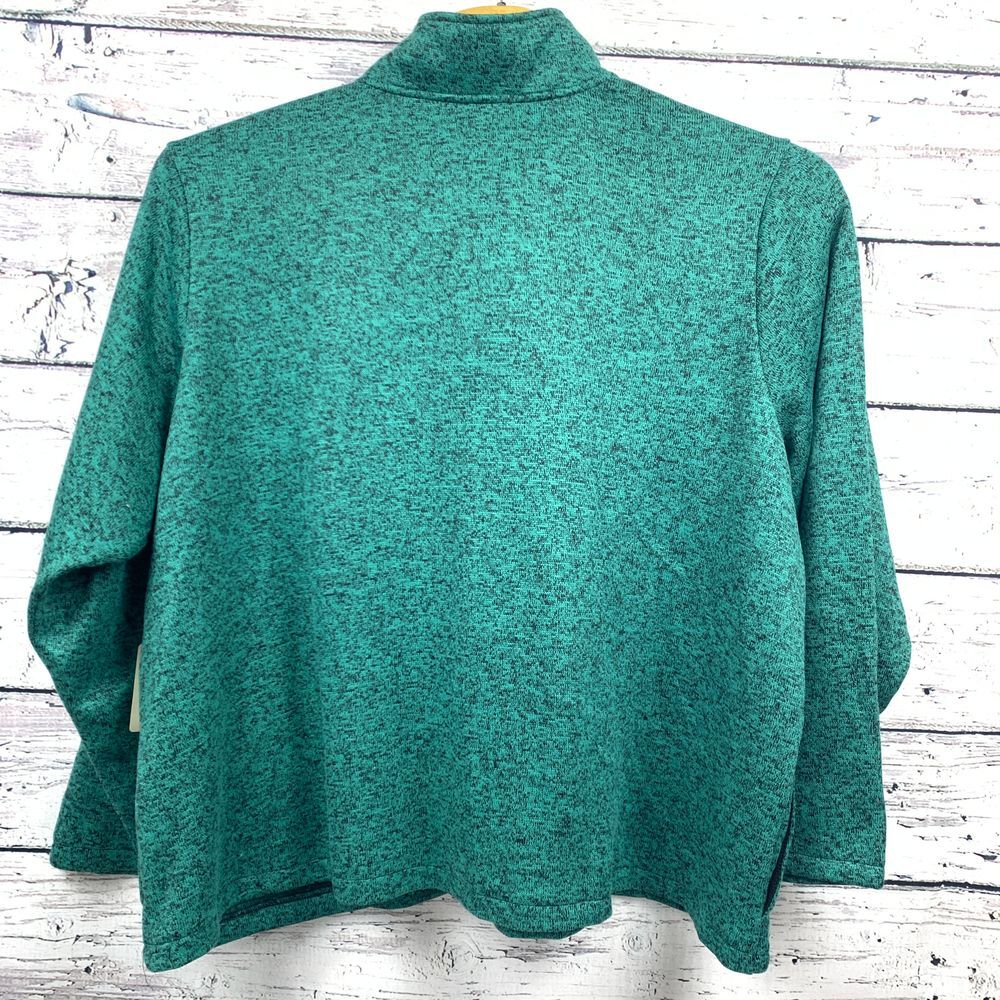 St John's Bay Quarter‎ Zip Pullover Sweater Cadium Green Black [Size4X] NWT - Picture 4 of 10